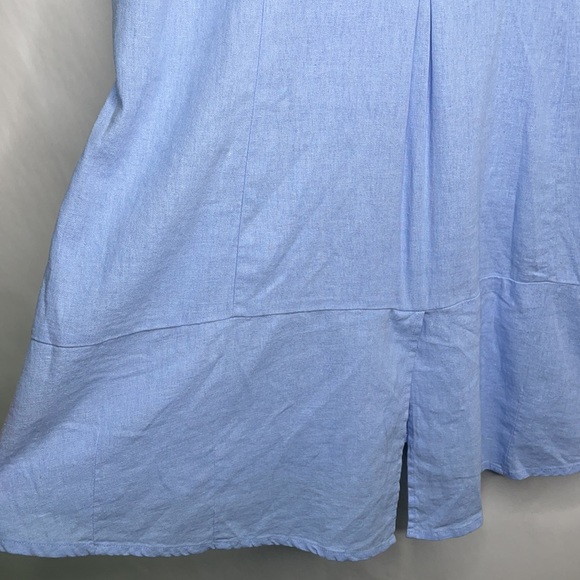 Linen blend Blue Shirt (L/XL) - Picture 9 of 13
